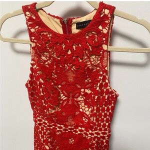 Red Lace Mini Dress